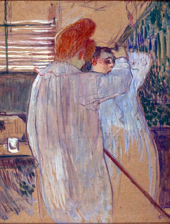 Woman Combing her Hair, Henri de toulouse-lautrec